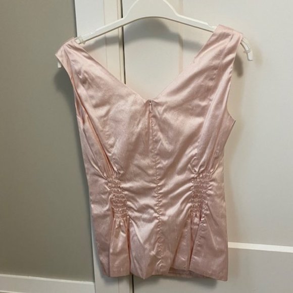 Raw Silk Skirt, Tank and Jacket Set, Baby Pink, Size 4 - Picture 5 of 12